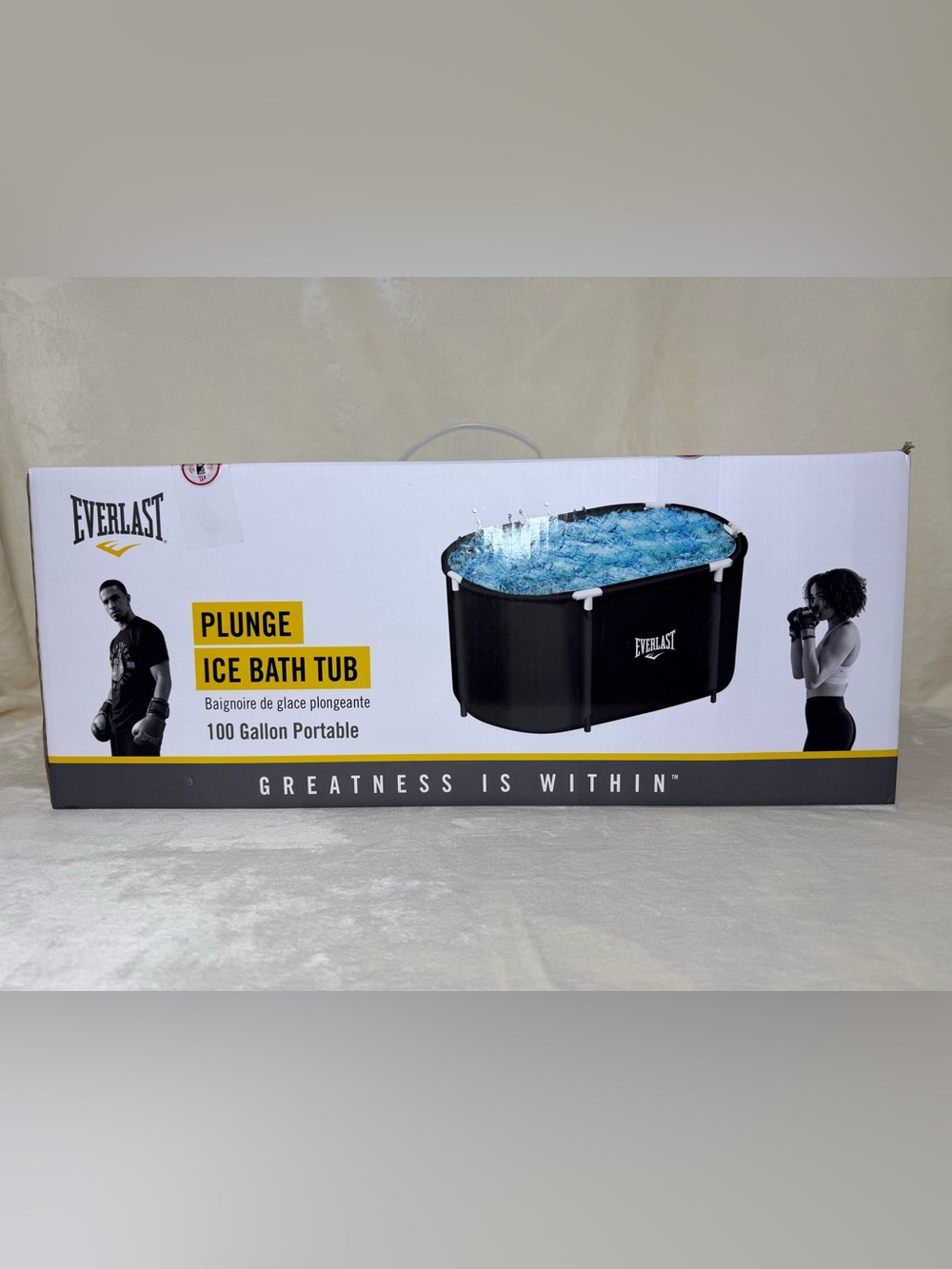 NIB! EVERLAST Portable Ice Bath Tub (XL) 100 Gallon Cold Plunge Personal Pool